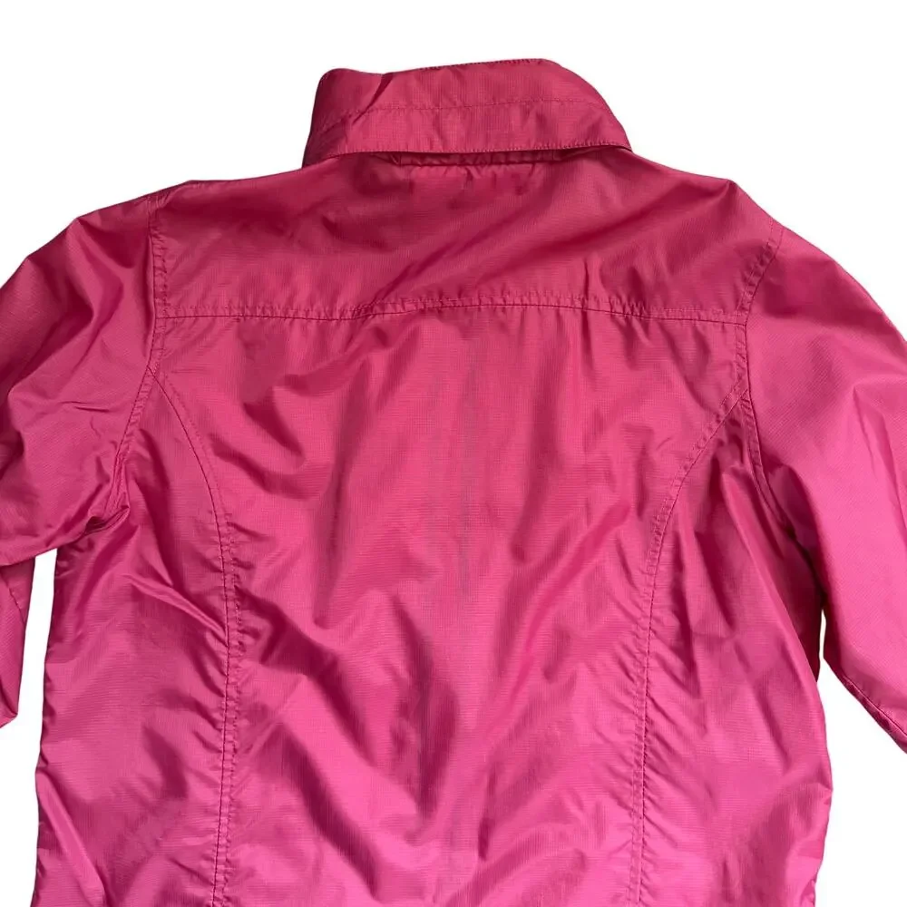 LL Bean Womens Pink Lightweight Full-Zip Jacket Windbreaker Size Medium